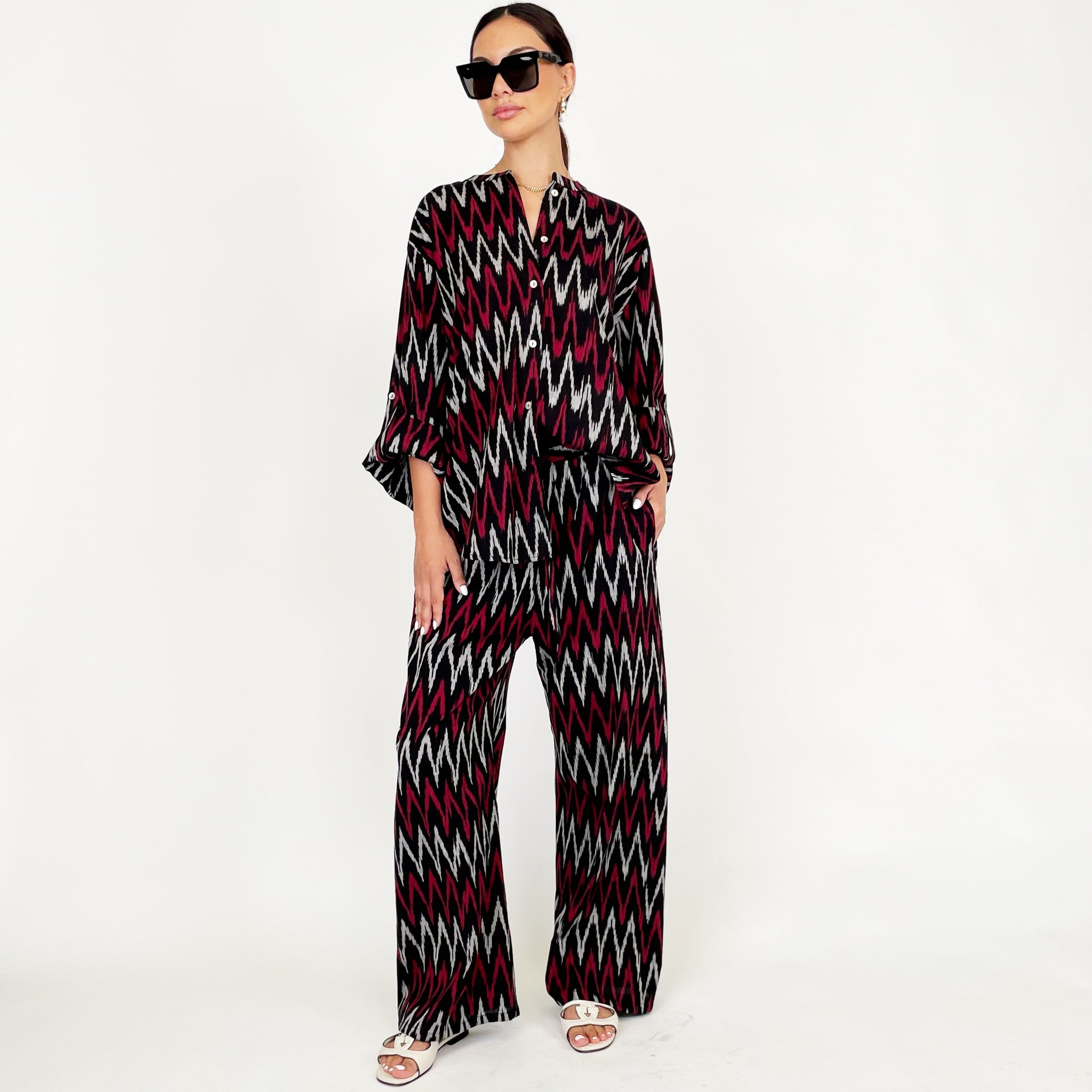 SS24 IKAT LINEN TROUSER SET