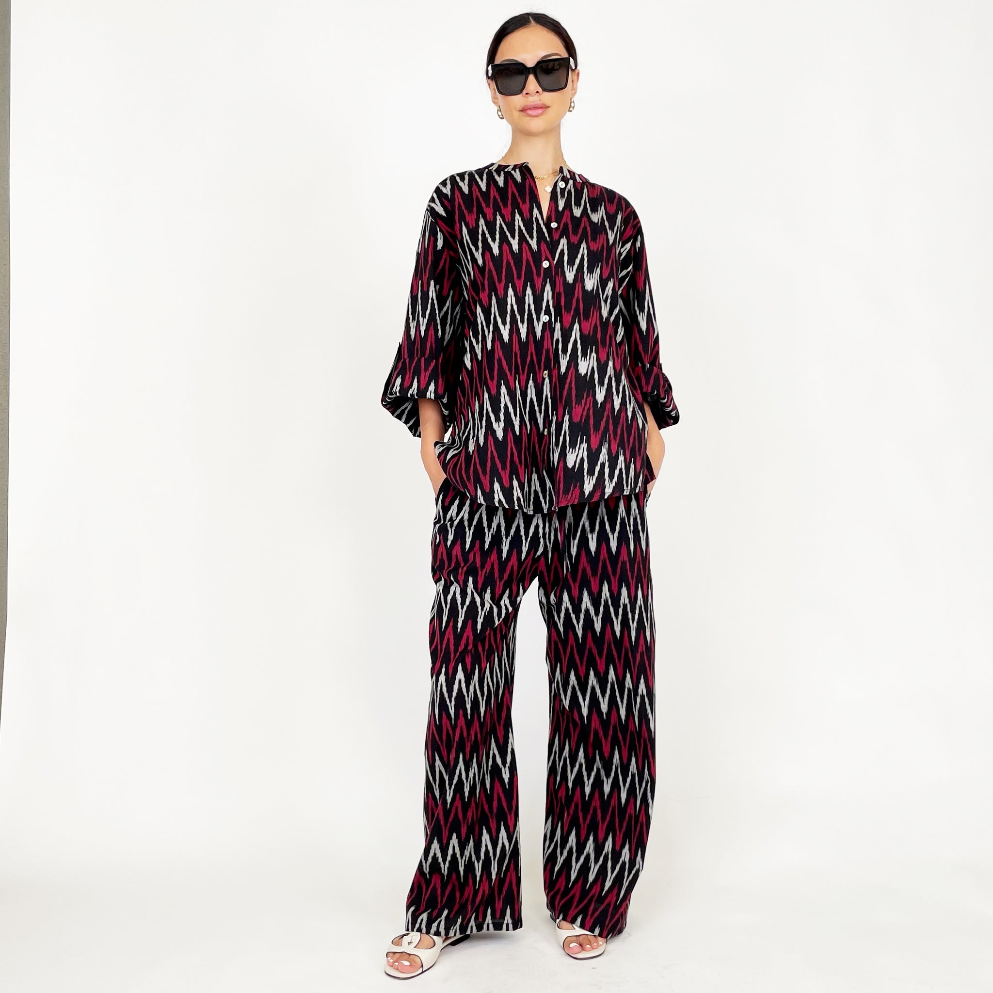 SS24 IKAT LINEN TROUSER SET