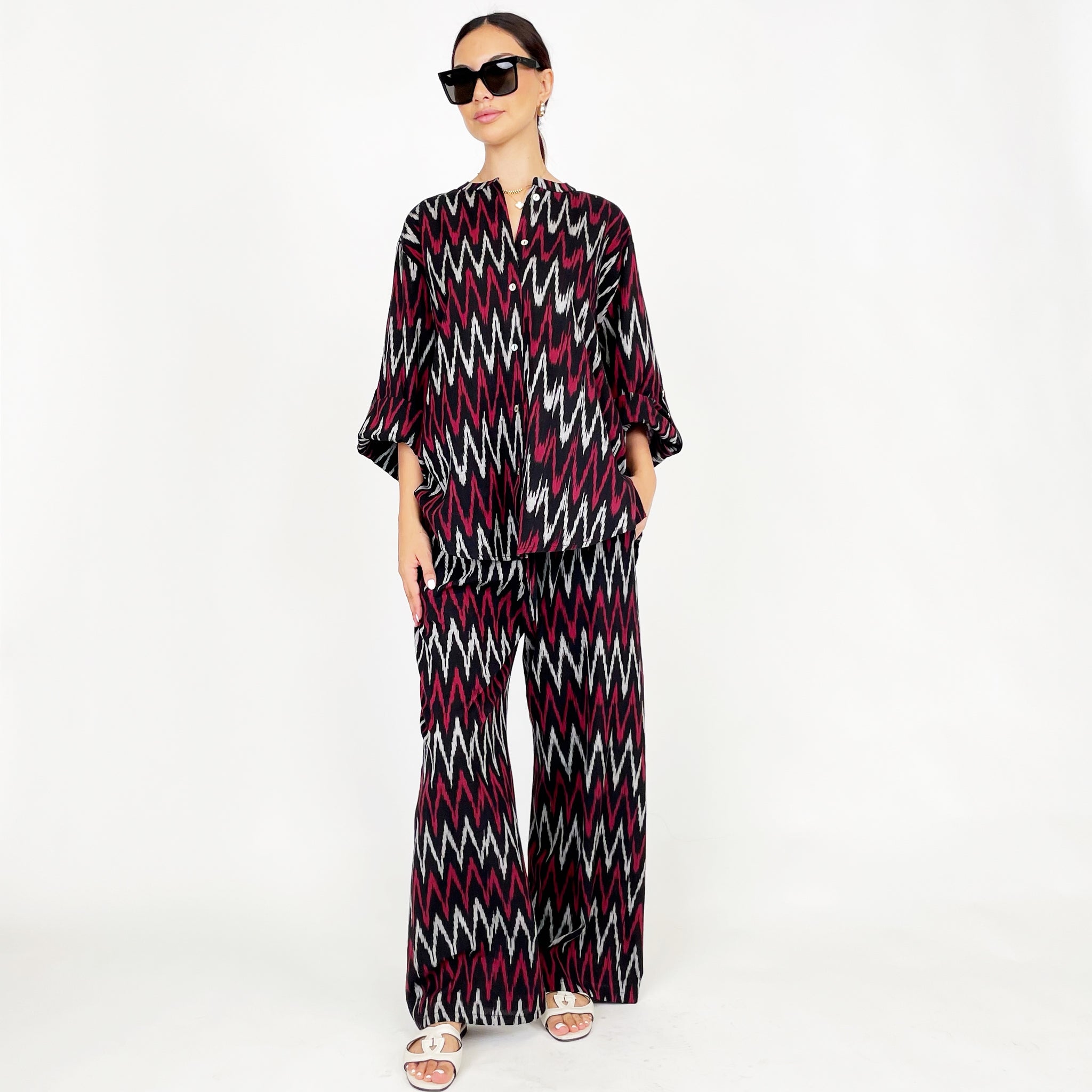 SS24 IKAT LINEN TROUSER SET