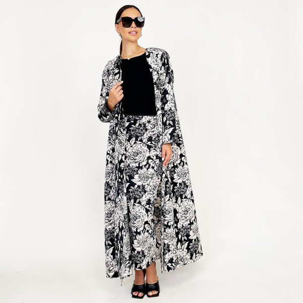 AW24 PRINTED JACKET ABAYA WITH SKIRT