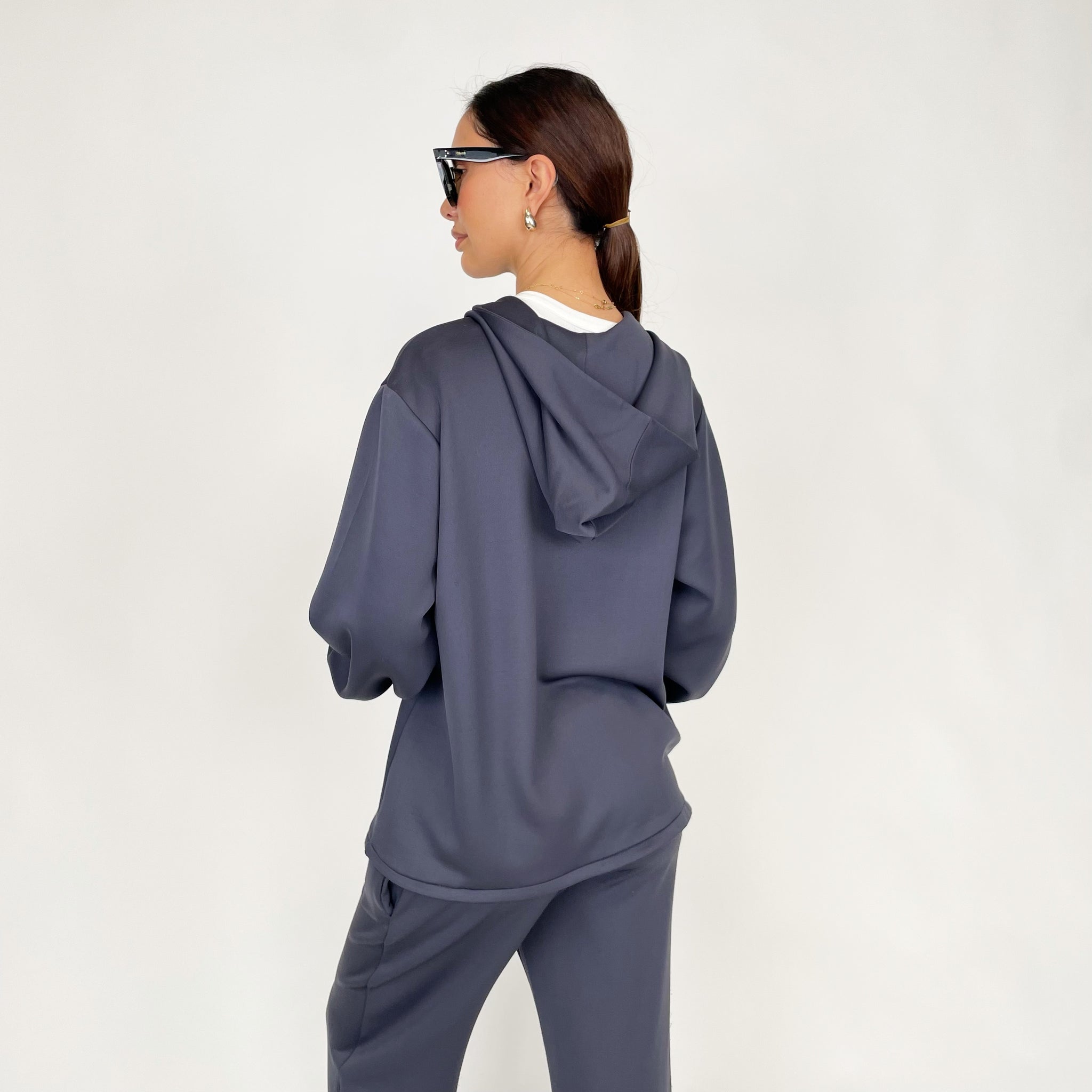 SS24 SPORTSLUXE NAVY BLUE HOODIE SET