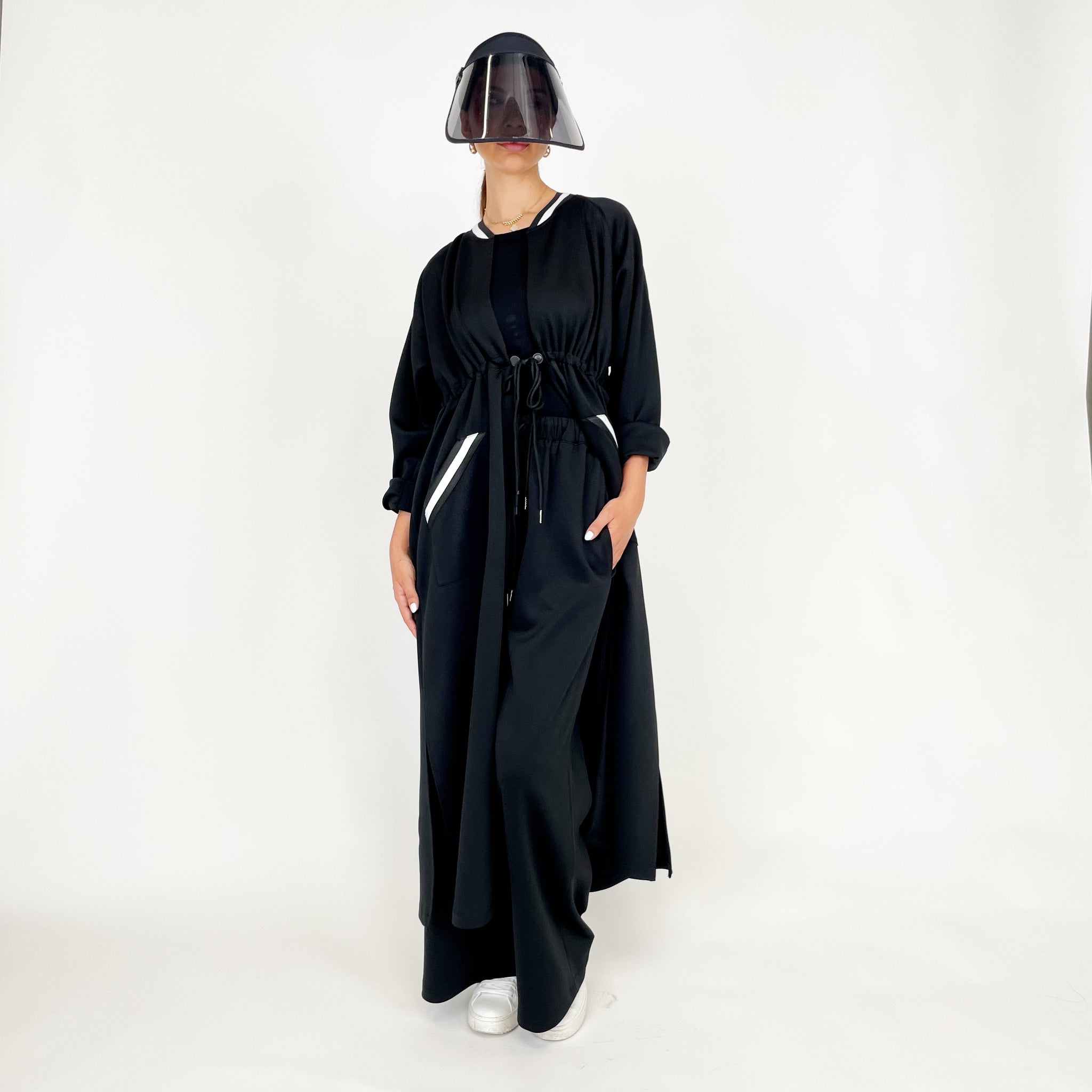 SS24 SPORTSLUXE BLACK ABAYA STYLE SET