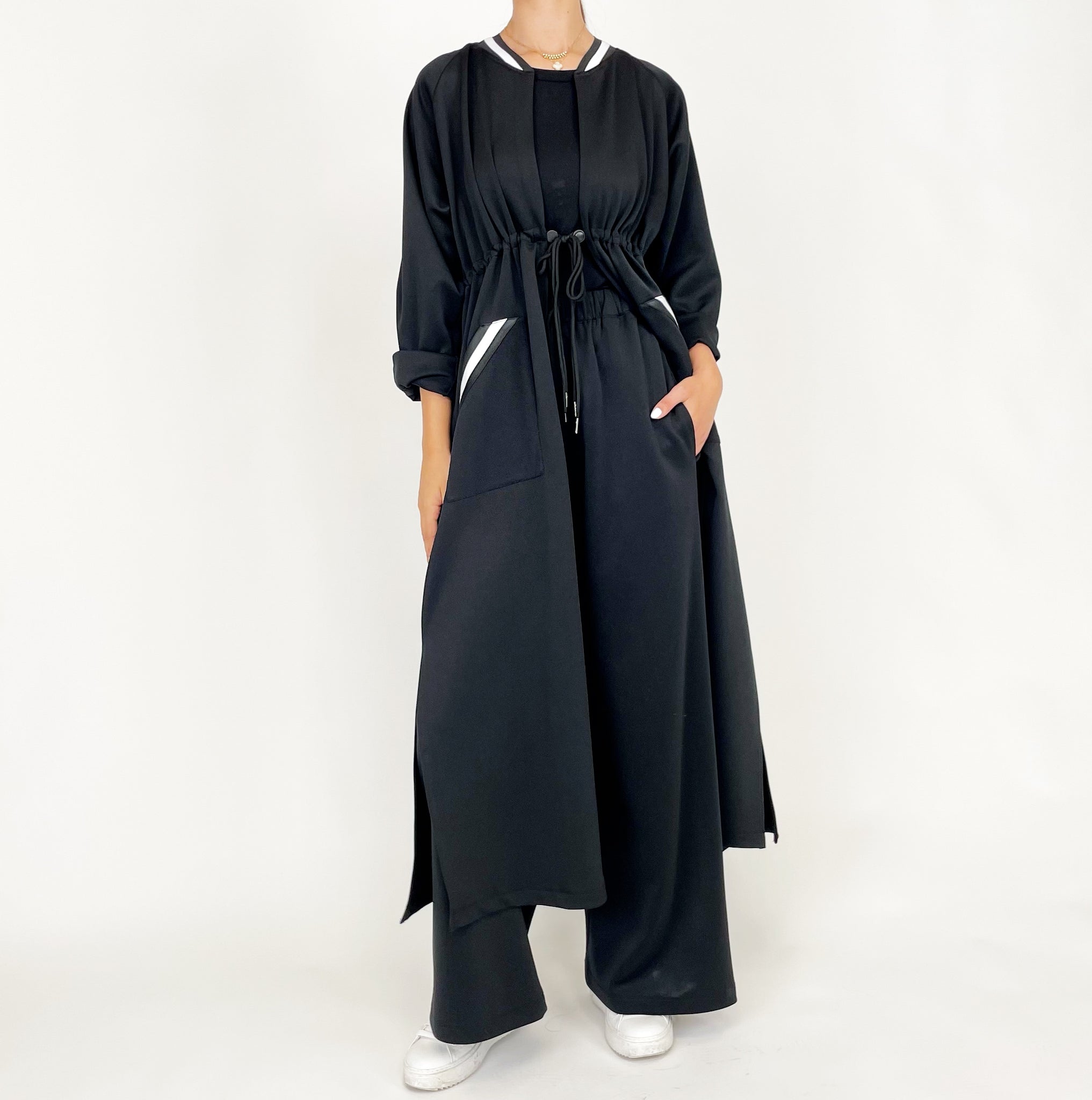 SS24 SPORTSLUXE BLACK ABAYA STYLE SET