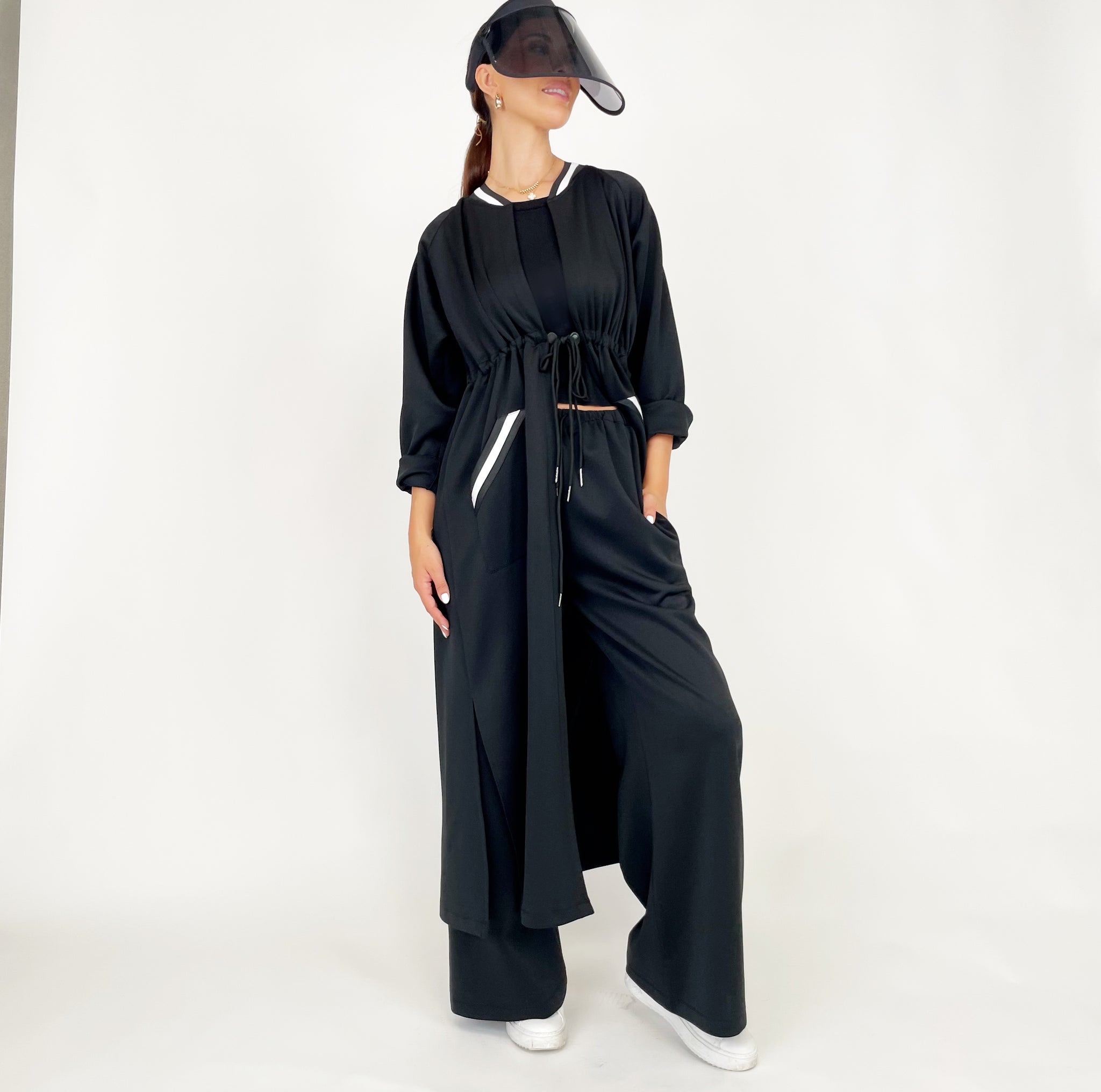 SS24 SPORTSLUXE BLACK ABAYA STYLE SET