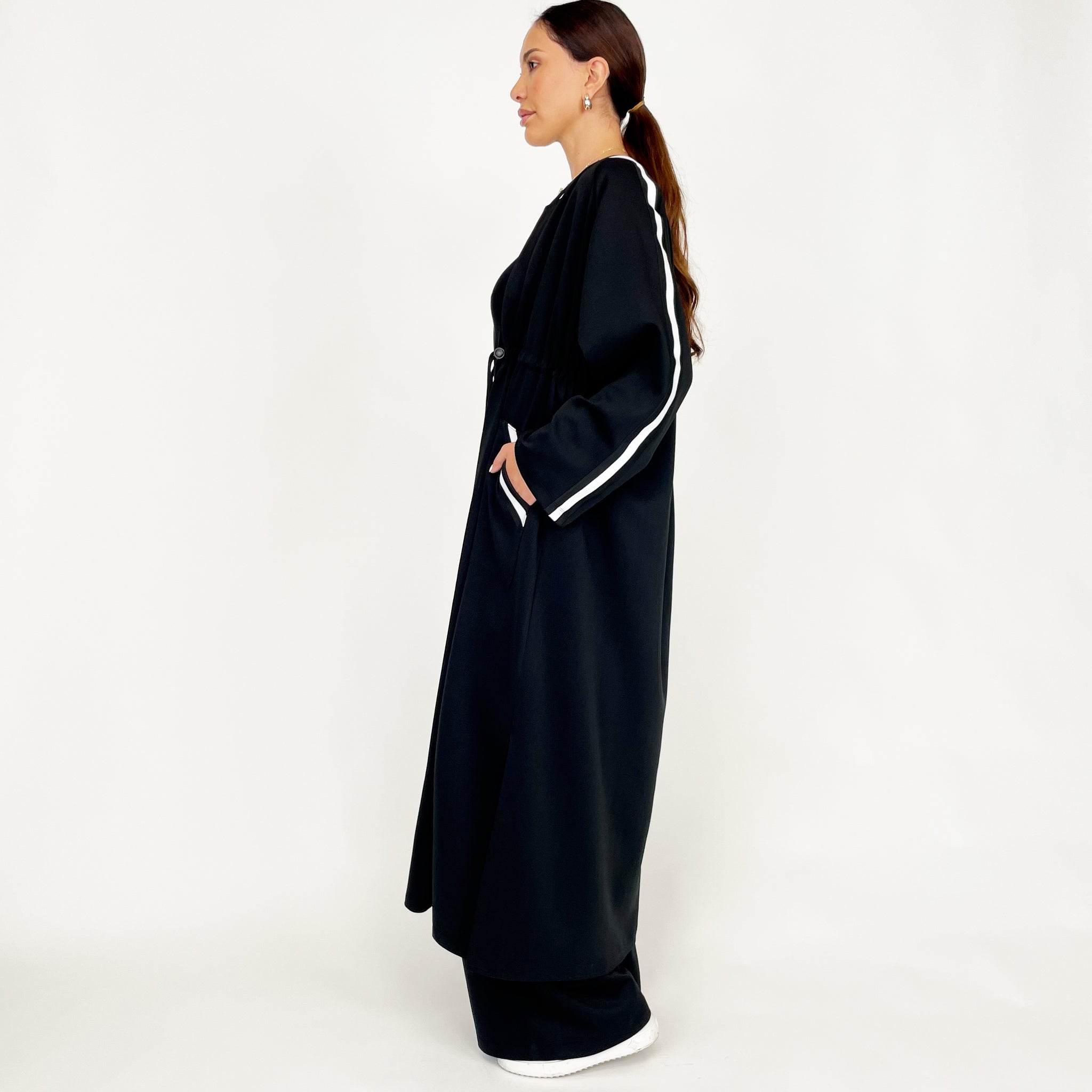 SS24 SPORTSLUXE BLACK ABAYA STYLE SET