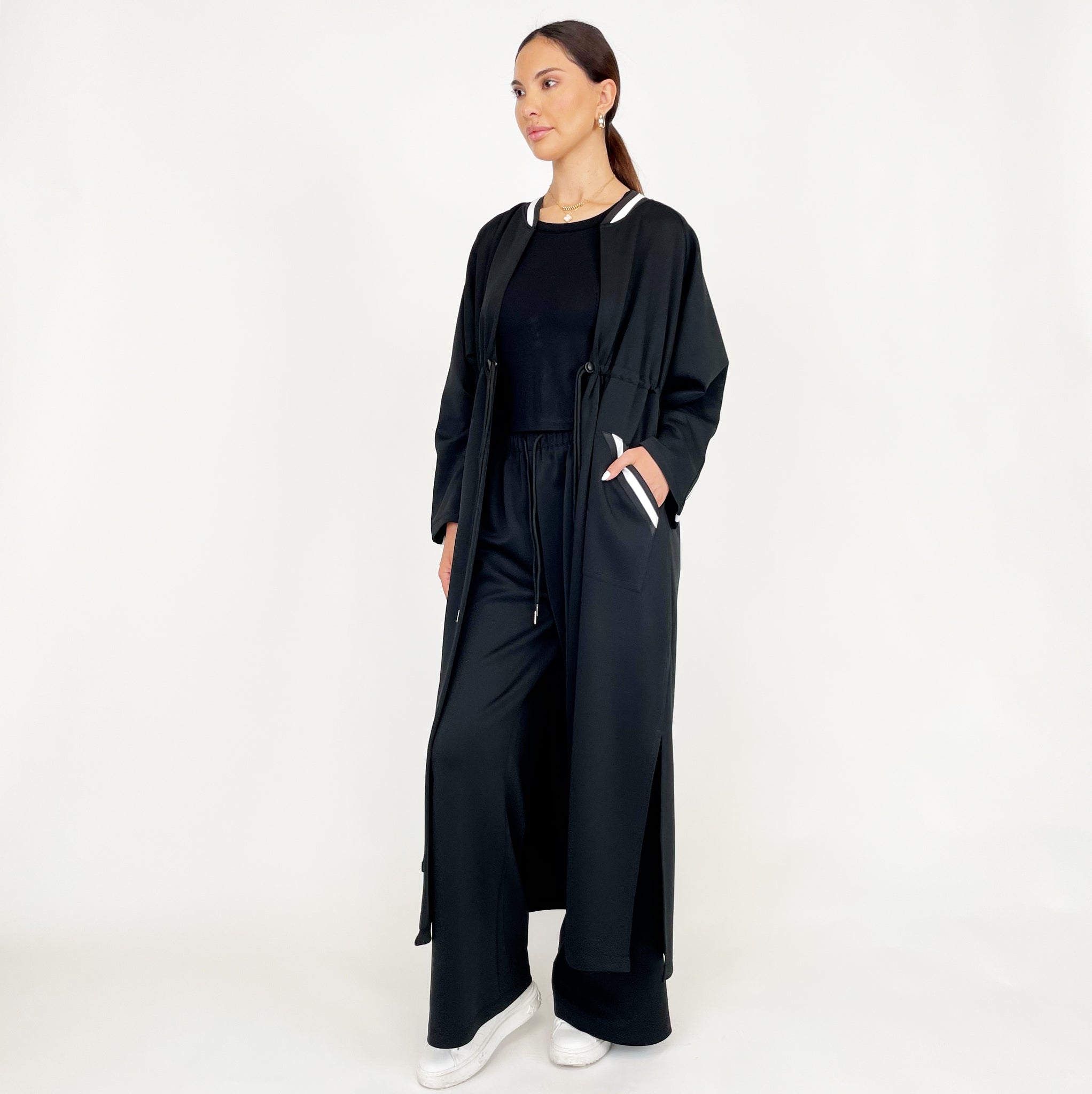 SS24 SPORTSLUXE BLACK ABAYA STYLE SET