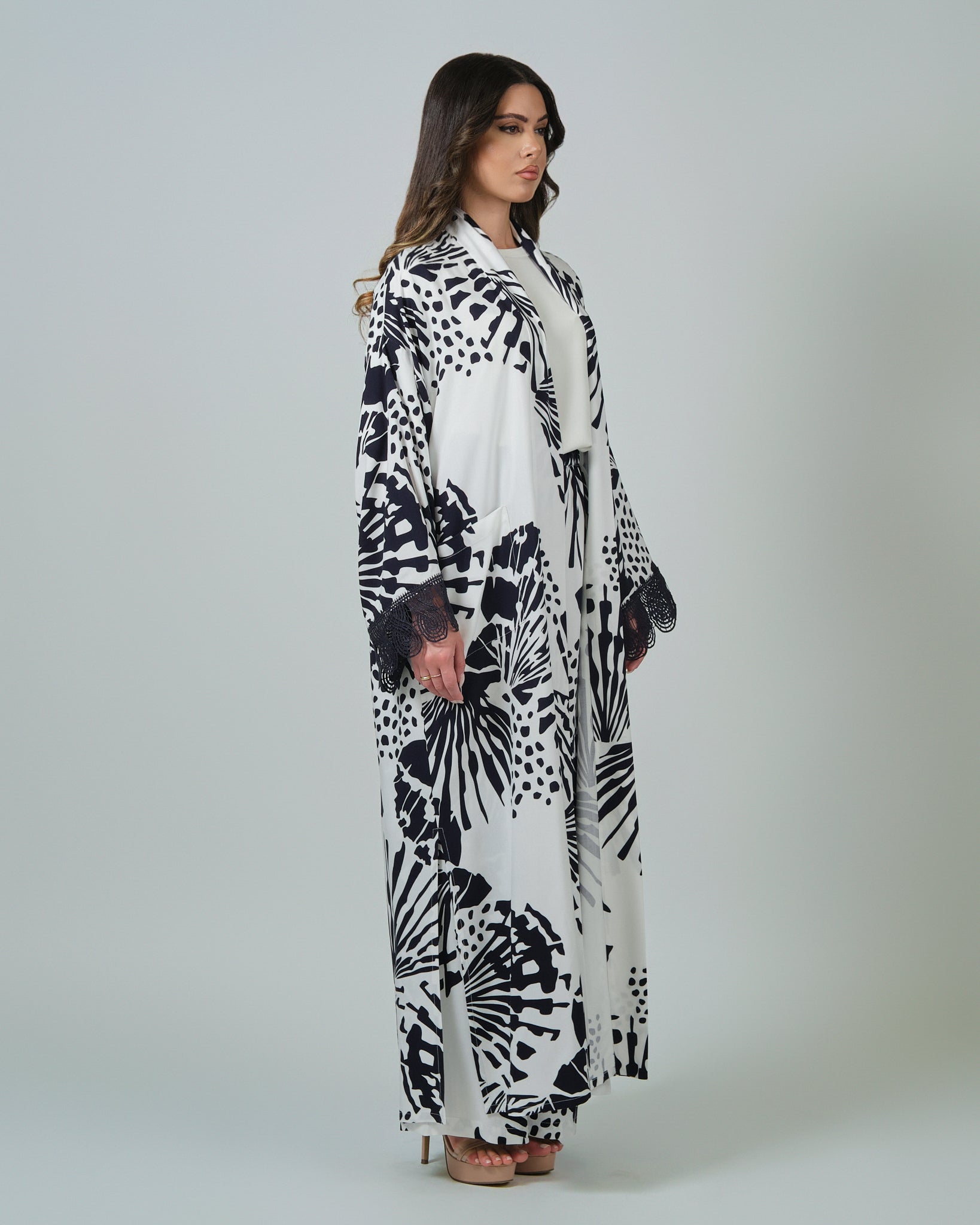 RAM25 PRINTED ABAYA PALAZZO SET