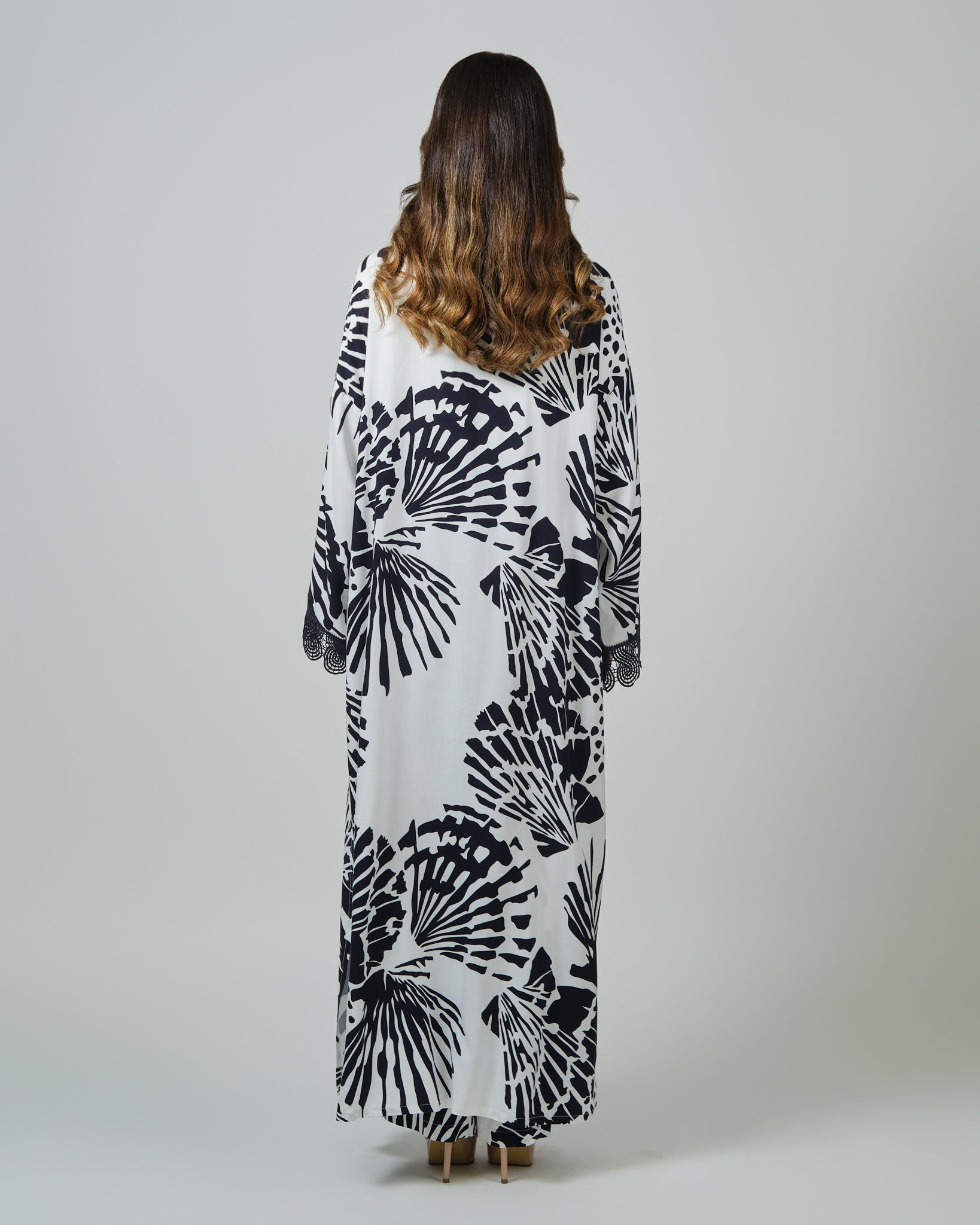 RAM25 PRINTED ABAYA PALAZZO SET