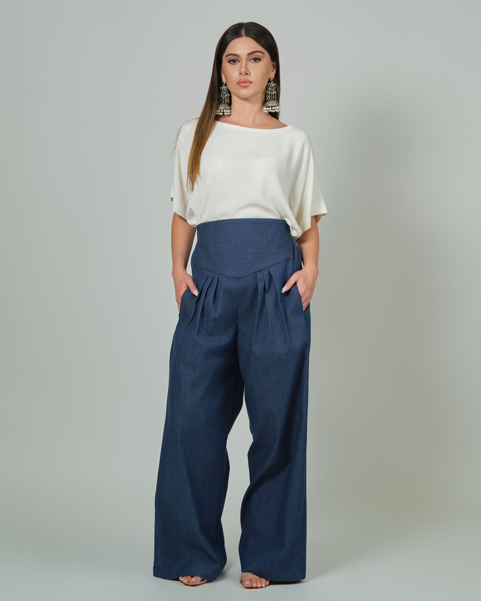 RAM25 DENIM WIDE LEG TROUSER