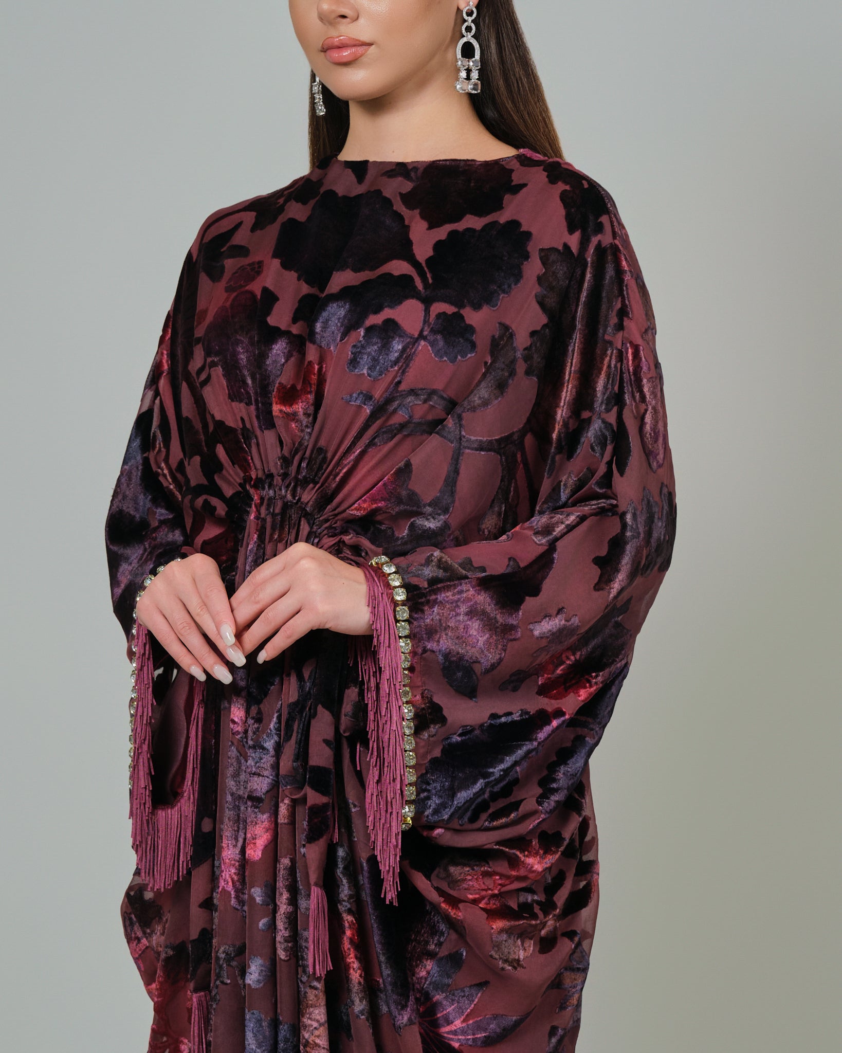 RAM25 ELISSE WINE DEVORE KAFTAN