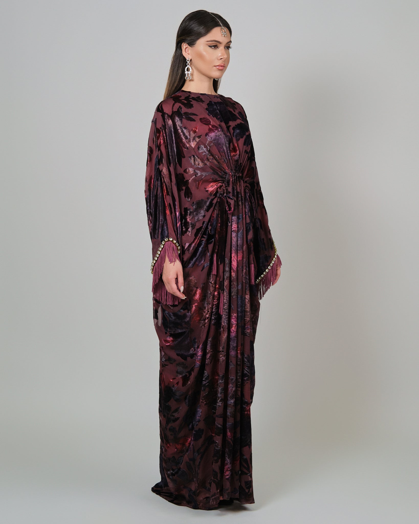 RAM25 ELISSE WINE DEVORE KAFTAN