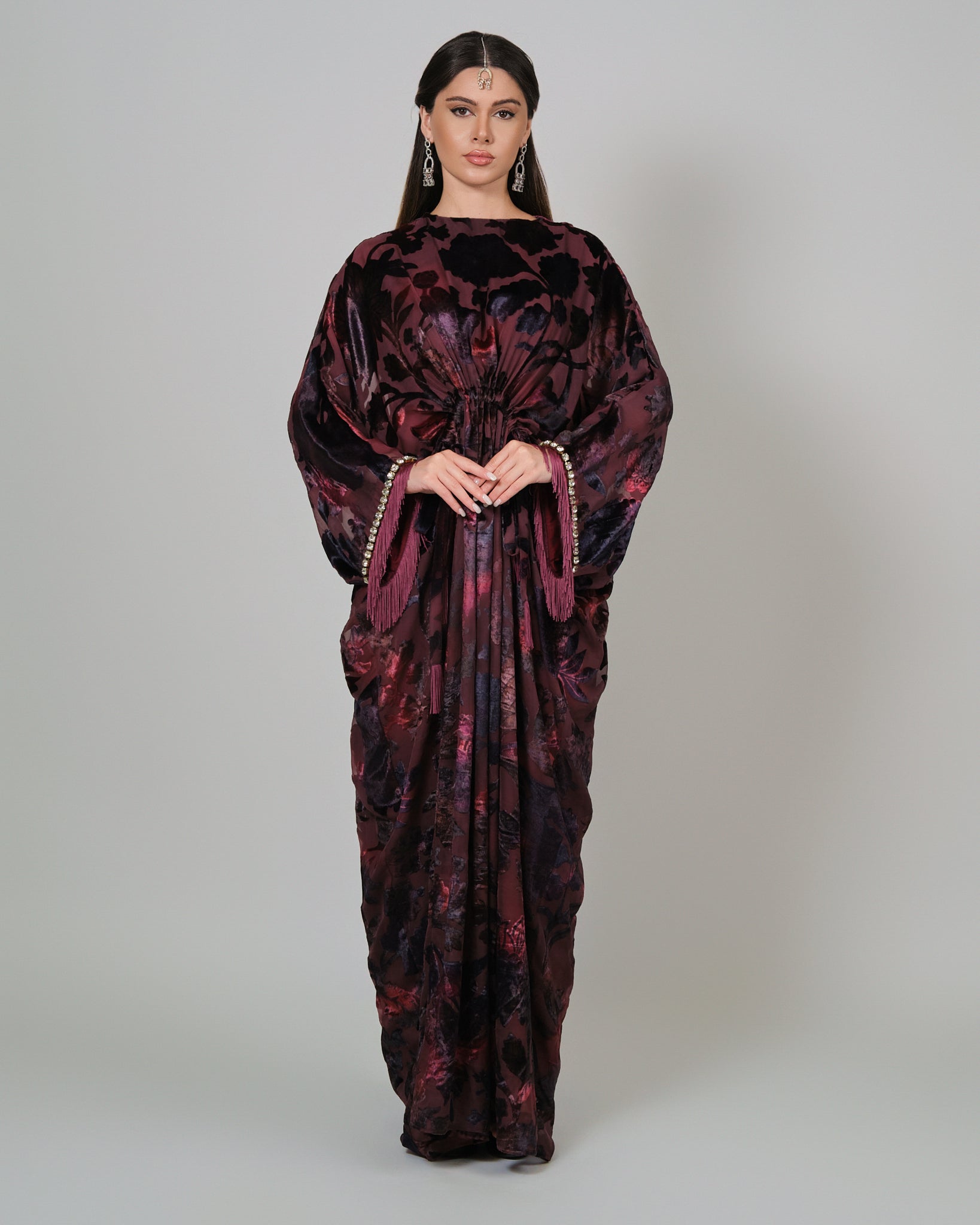 RAM25 ELISSE WINE DEVORE KAFTAN